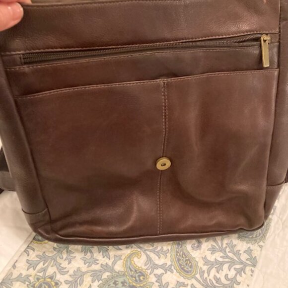 SALE - Men's or Women's Brown Crossbody Leather Messenger Bag - Picture 6 of 8